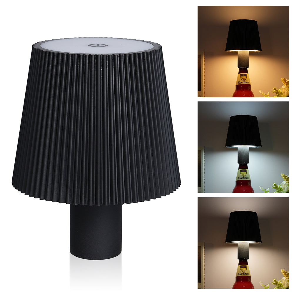 ML-G02 4000mAh Battery Pleated Wine Bottle Light Changing Color LED Night Lamp ML-G02 4000mAh Battery Pleated Wine Bottle Light Changing Color LED Night Lamp
